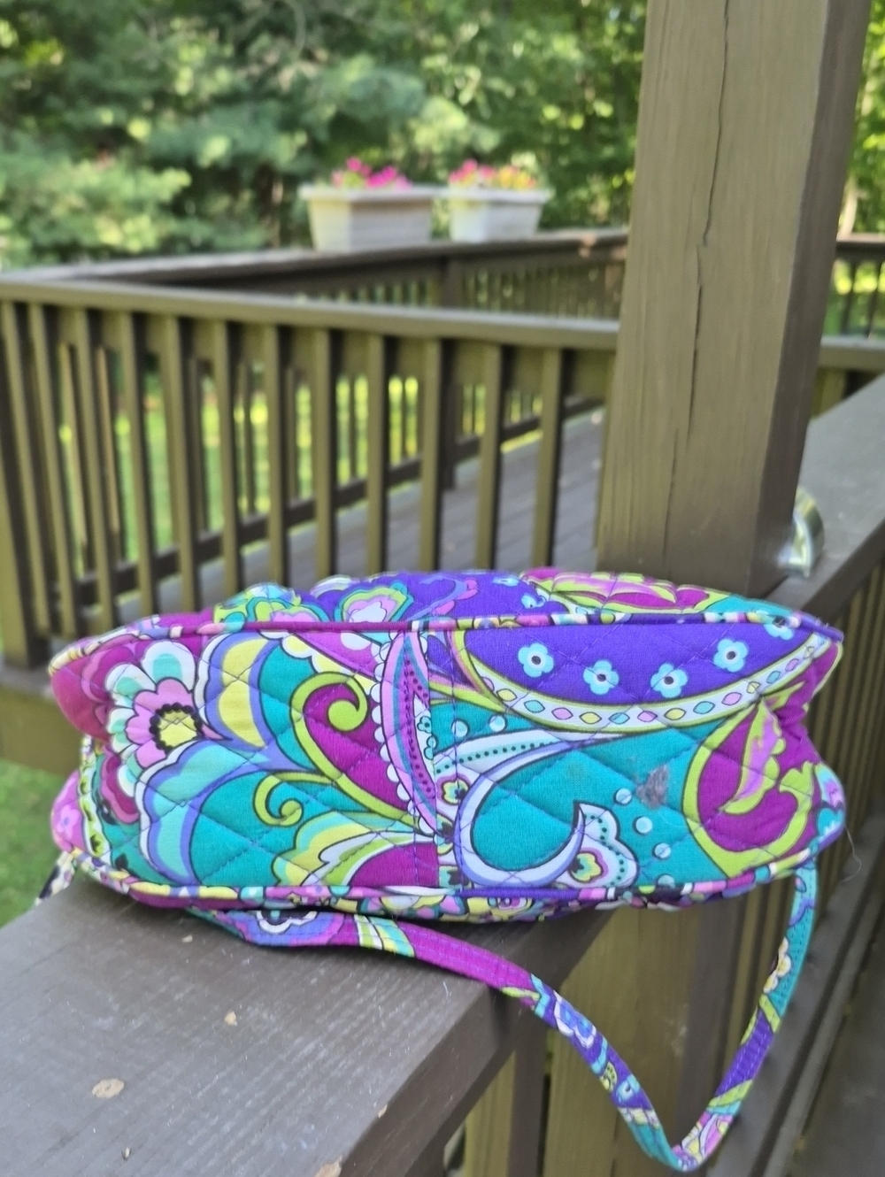 Vera Bradley Heather Frannie Crossbody Bag Purse Retired 2013 Paisley - Picture 7 of 12